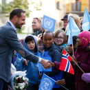 6. oktober: Kronprinsen er til stede ved lanseringen av undervisningsopplegget Bærekraft på Gamlebyen skole Foto: Håkon Mosvold Larsen / NTB scanpix